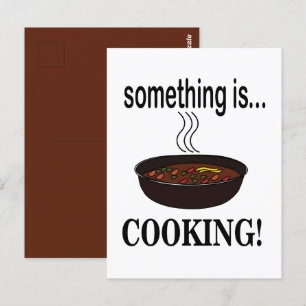 Cartão Postal Cozinhar Algo é Cozinhar