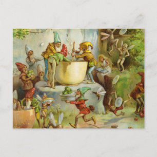 Cartão Postal Cozinhar Na Cozinha Gnome