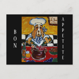 Cartão Postal Cozinheiro Basset Hound