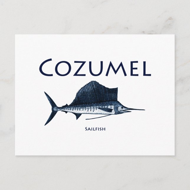 Cartão Postal Cozumel Sailfish (Frente)
