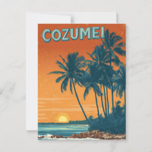 Cartão Postal Cozumel vintage