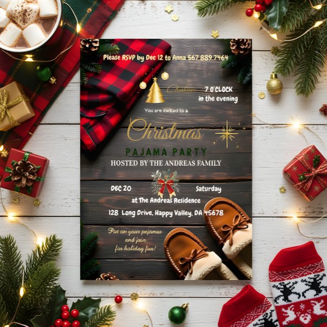 CARTÃO POSTAL COZY CHRISTMAS PAJAMA JAM (Criador carregado)