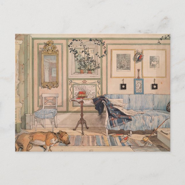 Cartão Postal Cozy Corner (por Carl Larsson) (Frente)