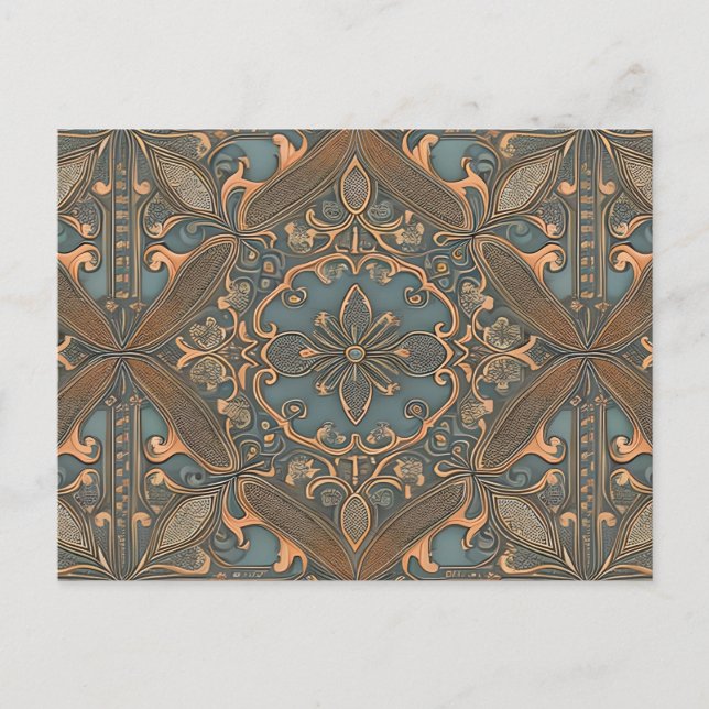 Cartão Postal Cozy old pattern (Frente)