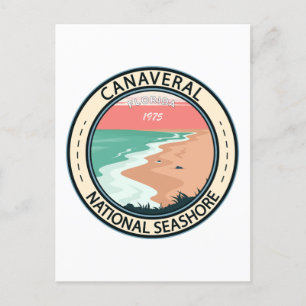 Cartão Postal Crachá Canaveral Nacional do Mar da Flórida