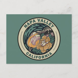 Cartão Postal Crachá de Arte Viagem do Vale do Napa Califórnia