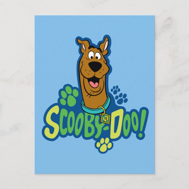 Cartão Postal Crachá de Caractere de Impressão de Pata Scooby-Do (Frente)