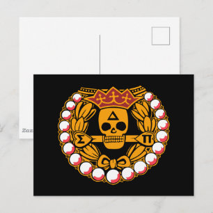 Cartão Postal Crachá de Caveira da Delta Sigma Pi