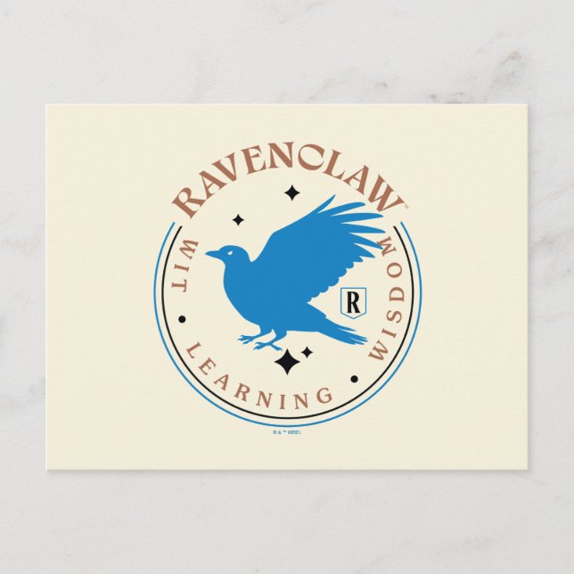 Cartão Postal CRACHÁ de Orgulho da Casa Azul RAVENCLAW™ (Frente)