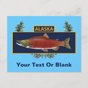 Cartão Postal Crachá de pescadores do Alaska Combate