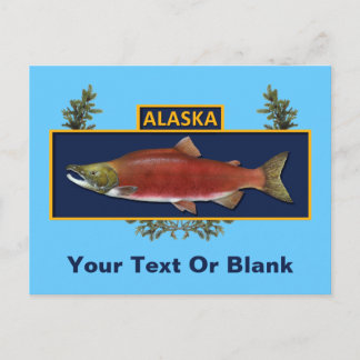 Cartão Postal Crachá de pescadores do Alaska Combate