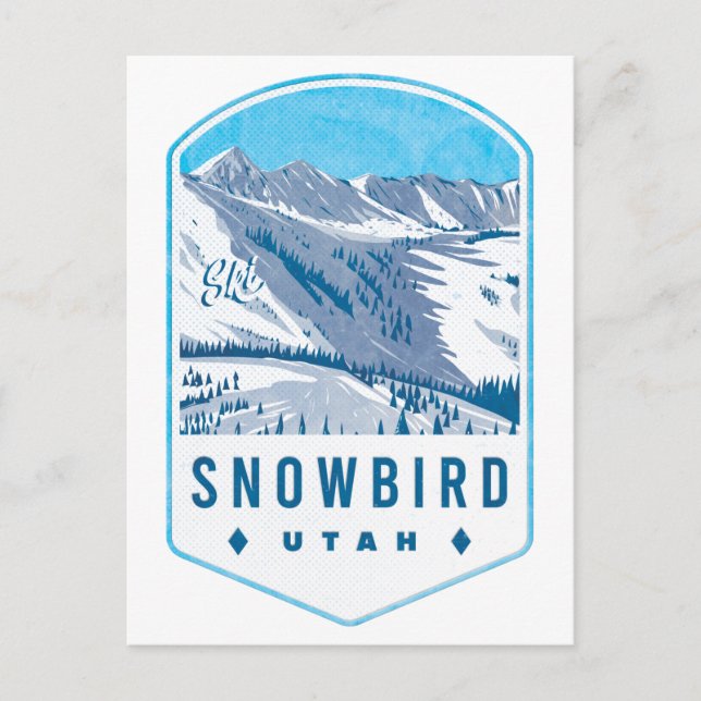 Cartão Postal Crachá Snowbird Utah Ski (Frente)