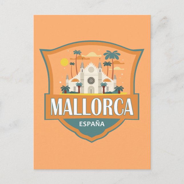 Cartão Postal Crachá Viagem de Espanha de Maiorca (Frente)