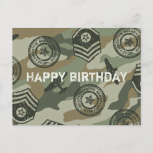 Cartão Postal Crachás militares
