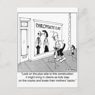 Cartão Postal Cracking Sidewalk é um bóon para um quiroprático