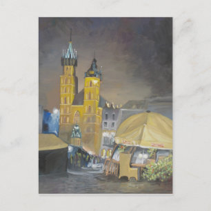 Cartão Postal Cracóvia à noite