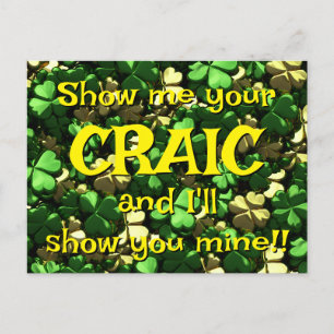 Cartão Postal Craic Shamrocks
