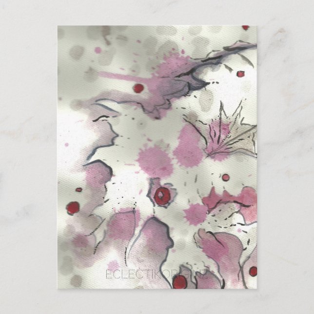 Cartão Postal Cranberry Bog Tea Creature 005 (Frente)