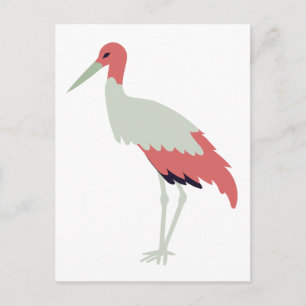 Cartão Postal Crane Bird