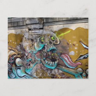 Cartão Postal Crânio Assustado