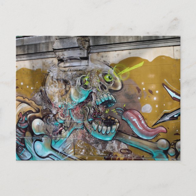 Cartão Postal Crânio Assustado (Frente)