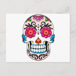 Cartão Postal Crânio de Açúcar - Dia dos Mortos, Tatuagem, Méxic