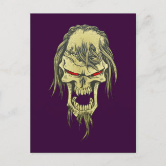 Cartão Postal Crânio de demônio caveira demon skull