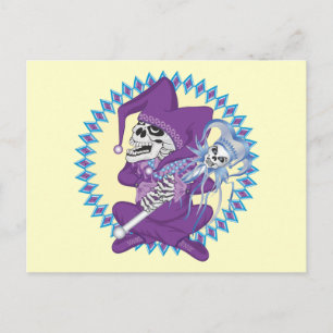 Cartão Postal Crânio de Jester Bonito