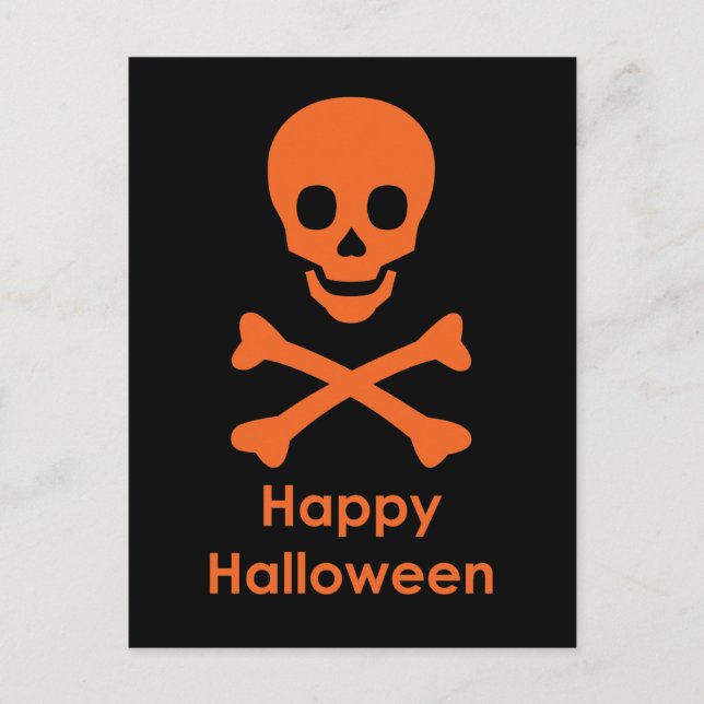 Cartão Postal Crânio e ossos cruzados (Frente)