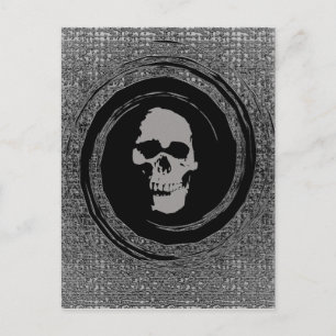 Cartão Postal Crânio Em Void