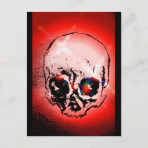Cartão Postal Crânio Vermelho