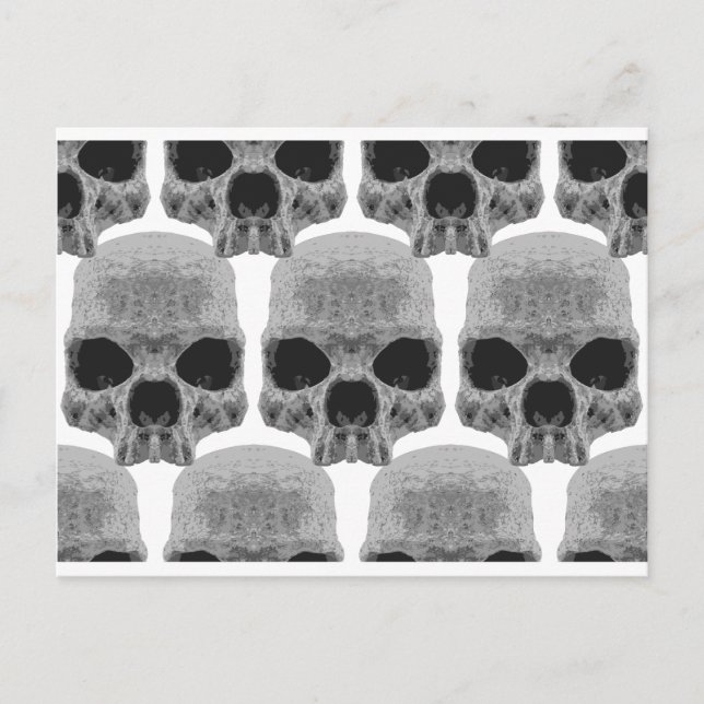 Cartão Postal crânios de gótico (Frente)