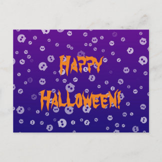 Cartão Postal Crânios de Halloween