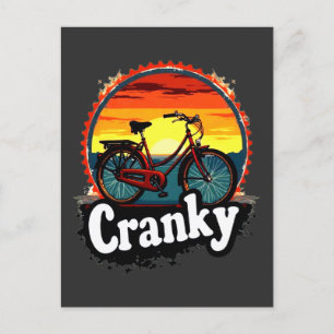 Cartão Postal Cranky Sunset Bicycle Tee - Energize sua carona