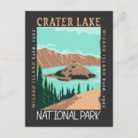 Crater Lake National Park Oregon Retro Distúrbio