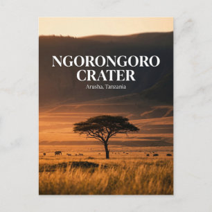 Cartão Postal Cratera de Ngorongoro, Arusha, Região de Arusha
