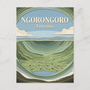 Cartão Postal Cratera de Ngorongoro, Karatu, Arusha