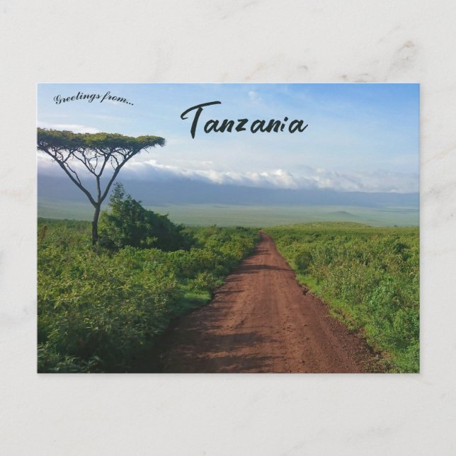 Cartão Postal Cratera de Ngorongoro Tanzânia (Frente)