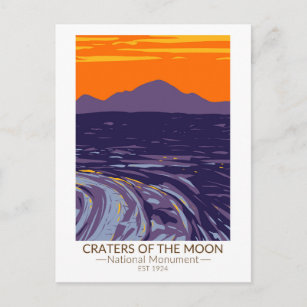 Cartão Postal Crateras do Monumento Nacional da Lua Idaho
