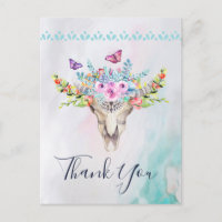 Cravo Boho com Borboletas e Flores Obrigado