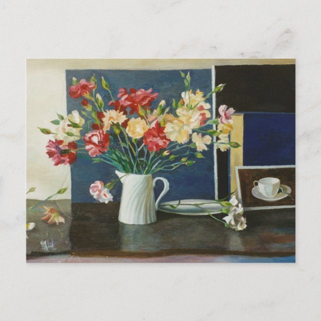 Cartão Postal Cravos em jug espiral 2000 (Frente)