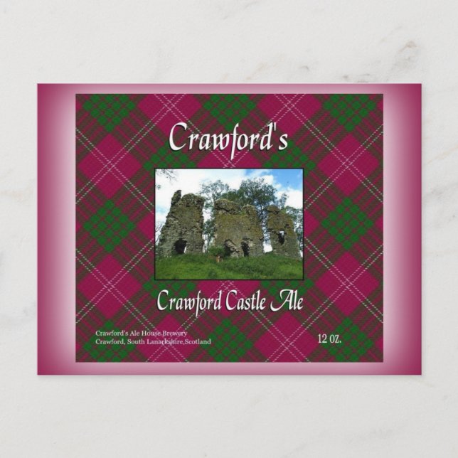 Cartão Postal Crawford's Crawford Castle Ale (Frente)