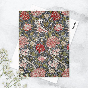 Cartão Postal Cray Floral Textile Pattern William Morris