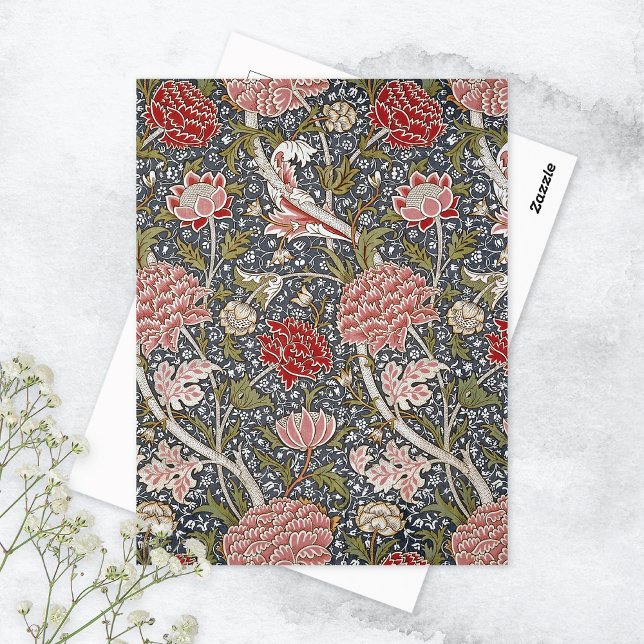 Cartão Postal Cray Floral Textile Pattern William Morris (Criador carregado)