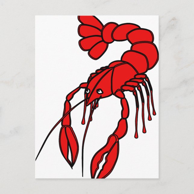 Cartão Postal Crayfish (Frente)