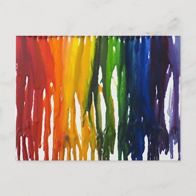 Cartão Postal Crayon derretido em telas (Frente)