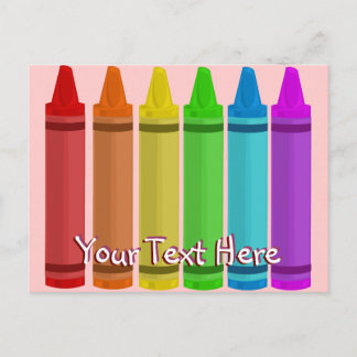 Cartão Postal Crayons