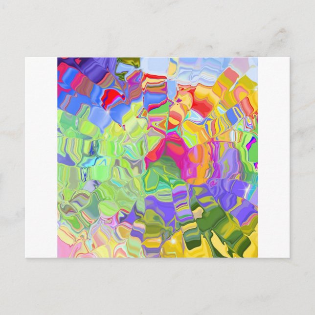 Cartão Postal Crayons derretidos (Frente)