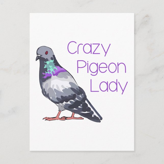 CARTÃO POSTAL CRAZY PIGEON LADY (Frente)