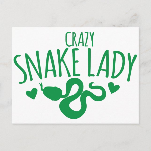 Cartão Postal Crazy Snake Lady (Frente)